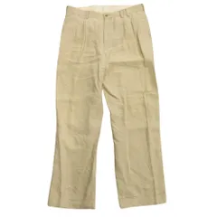 未使用 PAPAS パパス チノパン カラーパンツ 54 XL ベージュ 本物パパスPapasキュプラ光沢チノスラックスパンツメンズ