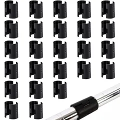 新品 TAOTOO メタルラック パーツ スチールラック用 スリーブ 50個 セット ルミナス 25mm パーツ 取付部品 ワイヤーシェルフループクリップ ポール径25mm用パーツφ3×4.3cm ブラック 耐久性 耐摩耗性