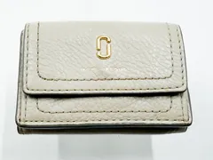 【最終価格】マークジェイコブス 三つ折り財布 グレー系 コンパクト レディース 中古品