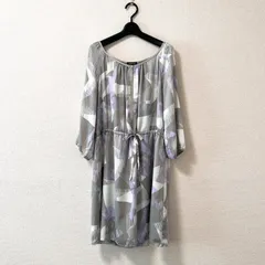 INDIVI インディヴィ 膝丈ワンピース グレー サイズ40 L相当 上品