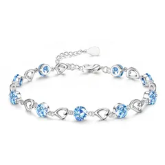 【特価商品】[JeryWe] レディースシルバーバングルアジャスタブルハートバングルクリスタルジルコニアバングルレディース友情バングル姉妹バングルマム誕生日プレゼント