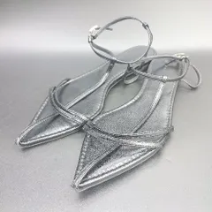 ◇ ⊂ RANDA ランダ ポインテッドトゥ ストラップ サンダル サイズLL ブラック レディース E  【1412090010750】