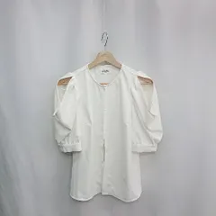 ◇ ⊂ &lottie<!-利用不可文字-!>アンドロッティー オフショルダー 半袖 ブラウス サイズF オフホワイト レディース E  【1502060014564】