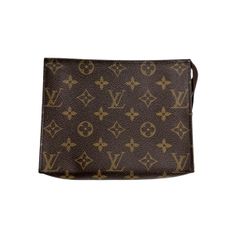 ルイヴィトン M47544 モノグラム ポシェット トワレット19 ポーチ LOUIS VUITTON ブラウン