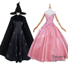 コスプレ 衣装 ウィキッド グリンダ 魔女風 ドレス 映画 キャラクター 仮装 舞台 コスチューム レディース ハロウィン M251010-1