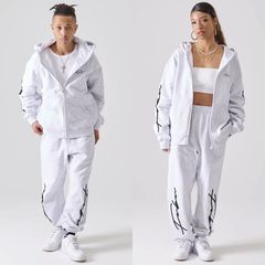 FUBU SWEAT SETUP【GRAY】(フブ  スウェット セットアップ パーカー ジップアップ スウェットパンツ フード フーディー ロゴ)