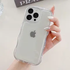 新品 QLTYPRI iPhone 13 Pro ケース クリア TPUカバー ウェーブ おしゃれ 韓国 可愛い iPhone13 Proケース アクスタ収納 透明 薄型 軽量 耐衝撃 スマホケース ワイヤレス充電対応 ストラップホール付き アイフォン 13