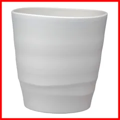 【在庫処分】土容量12L ホワイト 奥行30×幅30×高さ30.3㎝ 30型 インナーポットサイズ8号鉢 アトリエポット 陶器風 鉢カバー シンプル プラ鉢 ポリ栓 鉢 観葉植物 アップルウェアー 日本製