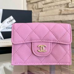 【新品・未使用】CHANEL スモール フラップ ウォレット　ピンク　おり財布