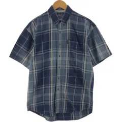 古着 90年代 ラルフローレン Ralph Lauren CHAPS チャップス 半袖 ボタンダウン チェックシャツ メンズM相当 ヴィンテージ/eaa537593