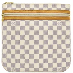 ルイヴィトン LOUIS VUITTON ショルダーバッグ ポシェット ボスフォール ダミエアズールキャンバス ダミエアズール ゴールド金具 白  N51112 MI2048【中古】
