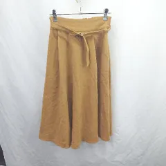 ◇ ⊇ ◎ AN ANOTHER ANGELUS スウェード調 膝下丈 フレア スカート サイズF キャメル系 レディース E  【1505290023245】