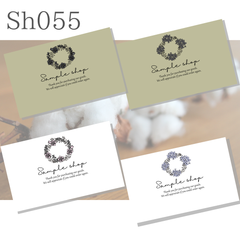 sh055 フラワーリース　ショップカード