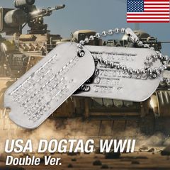 USAドッグタグ WWⅡ２枚セット（刻印無料）