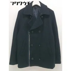■ URBAN RESEARCH ROSSO アーバンリサーチ ロッソ ジップアップ スリット 長袖 Pコート サイズL ネイビー メンズ  【中古】 【1111160006760】のサムネイル
