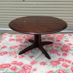 希少品 カリモク 直径60cm ローテーブル丸テーブル ヴィンテージ