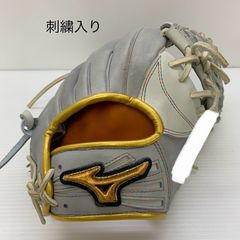 ミズノプロ軟式投手用オーダーグラブ・グレー×シルバー×ナチュラル