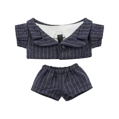 COZENTA 人形 ぬいぐるみ 服 ぬい服 シャツ ズボン スーツ ネクタイ セット かわいい 10cm (ネイビー) [ネイビー]