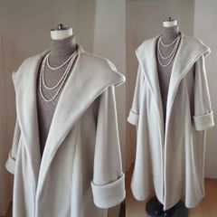 魔法使い♥ビッグフード ローブコート♥オートミール♥アンチピリング加工 ふんわり上質フリース