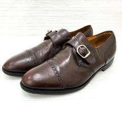 チャーチ Church's レザー ドレスシューズ シングル モンクストラップ ストレートチップ Custom Grade MADE IN ENGLAND サイズ：100 F バーガンディ