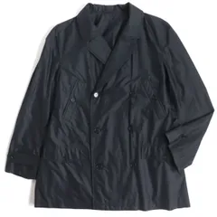 良品▼dunhill ダンヒル シルク混 ダブルブレスト ジャケット/ハーフコート ダークグレー XL(S fit) メンズ ビジネス◎ イタリア製  正規品のサムネイル