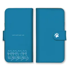 iPhoneX iPhoneXS ケース 手帳型 アイフォンX アイフォンXS スマホケース 携帯ケース 猫 ねこ ネコ 子猫 可愛い かわいい 肉球 イラスト シンプル ピンク ブルー カラー07