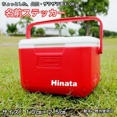 3枚注文【ザラザラ面にも貼れる】名前シール 防水 ステッカー 10cm×2.5cm クーラーボックス 水筒 オリジナルシール カッティングシール 1行