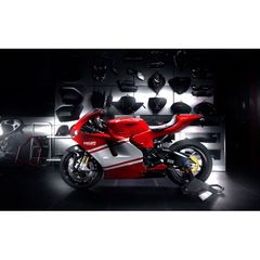 絵画風 壁紙ポスター (はがせるシール式) ドゥカティ デスモセディチRR D16RR 2007年 モトGP DUCATI バイク キャラクロ DSPB-001W2 (ワイド版 603mm×376mm) ＜日本製＞ ウォールステッカー お風呂ポスター