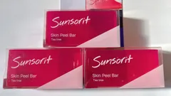 【新品未開封】サンソリット スキンピールバー ティートゥリー 赤 135g 3個セット　洗顔石鹸　ニキビ対策　24時間以内発送