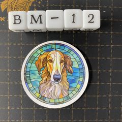 방수 스티커 사루키 개 스테인드 글라스 풍 BM-12