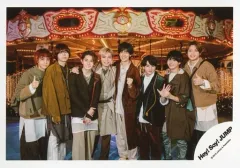 【中古】生写真(ジャニーズ) Hey! Say! JUMP/集合(8人)/横型・膝上・衣装茶色・ベージュ・グレー・黒・白・中島左手グー/アルバム「PARADE」MV＆ジャケ写オフショット/公式生写真