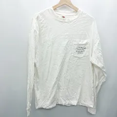 ◇ FRUIT OF THE LOOM フルーツオブザルーム 長袖 Tシャツ サイズM ホワイト メンズ E  【1408220041855】