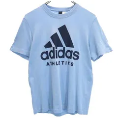 アディダス プリント 半袖 Tシャツ S ブルー系 adidas ロゴ スポーツ レディース 【中古】  【230805】 メール便可