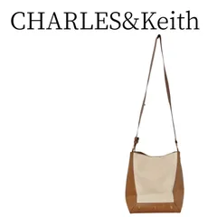 ★美品 CHARLES&Keith ベージュ・ブラウン ショルダーバッグ