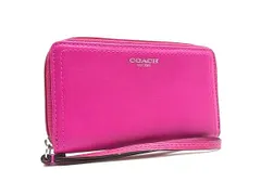 ■美品■ COACH コーチ レザー リストレット ポーチ マルチケース 小物入れ レディース パープル系 DJ5191