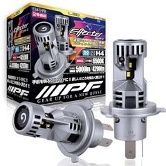 IPF ヘッドライト フォグランプ LED 車用 H4 Hi Lo切替 5000lm 4200lm 6500K ホワイト 12V用 2本入 車検対応 ドライバーユニット一体型 ダブル冷却ファン内蔵 追加ショートビーム搭載 手前が明るい ハロゲンサイズ型 後 0