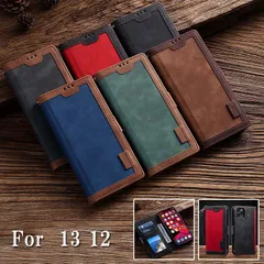 ◇iPhone13 12 pro max スマホケース カバー 手帳型 レザー調 カード お札 TPU compatible for iPhone レトロ調