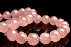マダガスカル産 ローズクォーツ　9.5mm　ブレスレット  1個売り パワーストーン 天然石 _BG4413-95