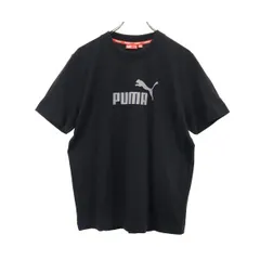 プーマ プリント 半袖 Tシャツ M 黒 PUMA ロゴ メンズ 【中古】  【230805】 メール便可