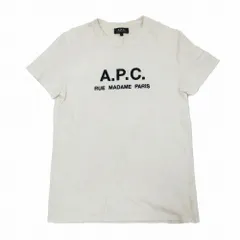 A.P.C. アーペーセー 4114323 刺しゅう ロゴ Tシャツ 半袖 ホワイト サイズS 4114323 レディース 【中古】