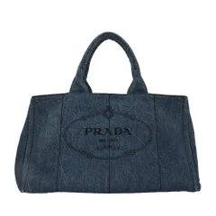 プラダ　カナパ　Ｌ 中古・古着通販】PRADA (プラダ) カナパ デニムトートバッグ L