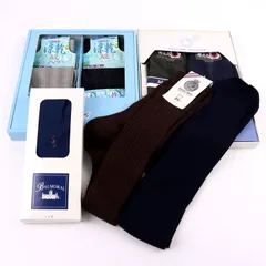 福助他 靴下 5点セット 未使用 クルーソックス 25-26cm まとめて 大量 メンズ Fukusuke etc. 【中古】