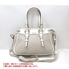 ※併売商品※◆中古状態良好◆CELINE【セリーヌ】2WAYハンドバッグ 斜め掛けショルダー マカダム柄 キャンバス ベージュ系 レディース　M932