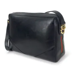 OLD Gucci　サイドシェリー総革ワンショルダー（黒） (GS-1521B)