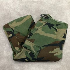 MILITARY ミリタリー 米軍実物 U.S.ARMY 80s ~90s カモフラ 迷彩柄 フィールドパンツ ミリタリーパンツ カーのパンツ ベルトループ 絞り紐 調整ループ