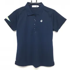 【新品】ルコックゴルフ 半袖ポロシャツ ネイビー 吸汗速乾 UPF15 汚防 レディース LL ゴルフウェア le coq sportif