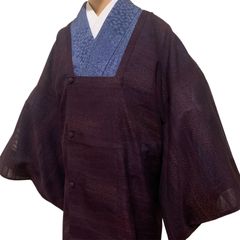 T-212　夏コート　道行コート　裄66センチ　紗　レディース　透け感あり　着物用　和装コート