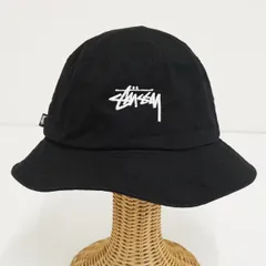 stussy ステューシー バケットハット USED美品 ブラック ロゴ刺繍 ブランド ユニセックス RN94974 CA28629 X7790
