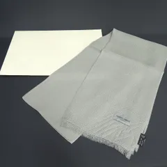 #ae ジョルジオアルマーニ GIORGIO ARMANI ショール ストール マフラー グレー イタリア製 イタリー 未使用 946024 k01