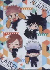 【中古】クリアファイル 虎杖悠仁＆伏黒恵＆釘崎野薔薇＆五条悟(たい焼きデフォルメ) A4クリアファイル 「呪術廻戦×セガ」 UFOキャッチャー特典 第1弾